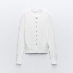 Zara pearl button Knit Cardigan